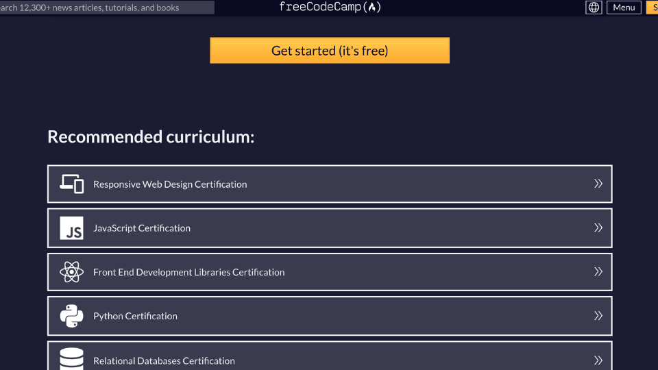 freeCodeCamp แพลตฟอร์มเรียนเขียนโค้ดออนไลน์ฟรี พร้อม certificate ที่บริษัททั่วโลกยอมรับ