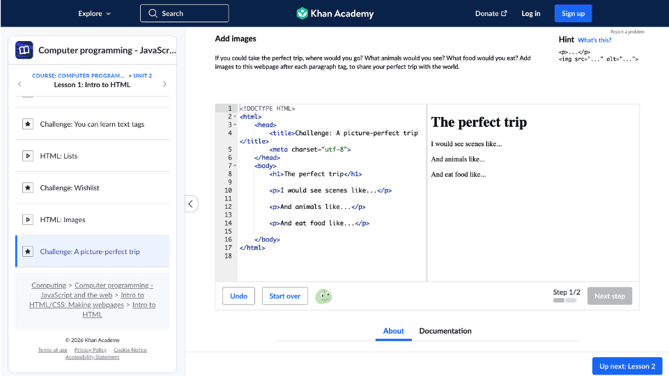 Khan Academy เรียนเขียนโค้ดออนไลน์ด้วยวิดีโอ เหมาะกับมือใหม่สาย JavaScript และ SQL